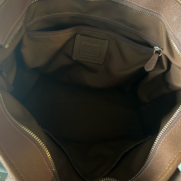 COACH City Brown Leather Tote Bag - Picture 5 of 11